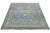 Modern Tabriz Style Medallion Wool Area Rug – Vibrant Blue, Sage Green & Yellow For Sale - Image 12 of 12