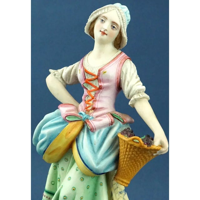 19th Century Biscuit Porcelain Lady by Jean Gille, Paris, France For Sale - Image 11 of 18