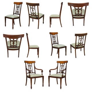 Niagara Furniture Inlaid Hepplewhite Chairs- Set of 10 For Sale