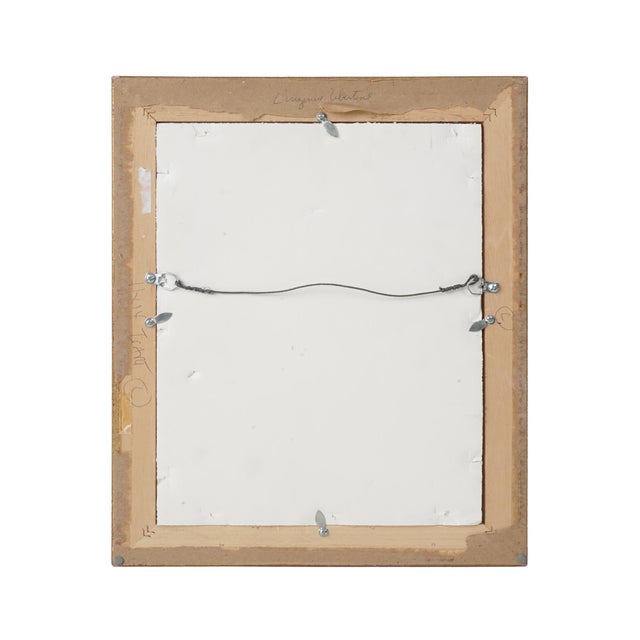 Colored etching on paper by Louis Icart (French, 1888–1950), titled “In Thought.” The composition depicts a young woman...