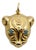 Vintage 18k Gold Egyptian Revival Sekhmet Lion Pendant From Egypt For Sale