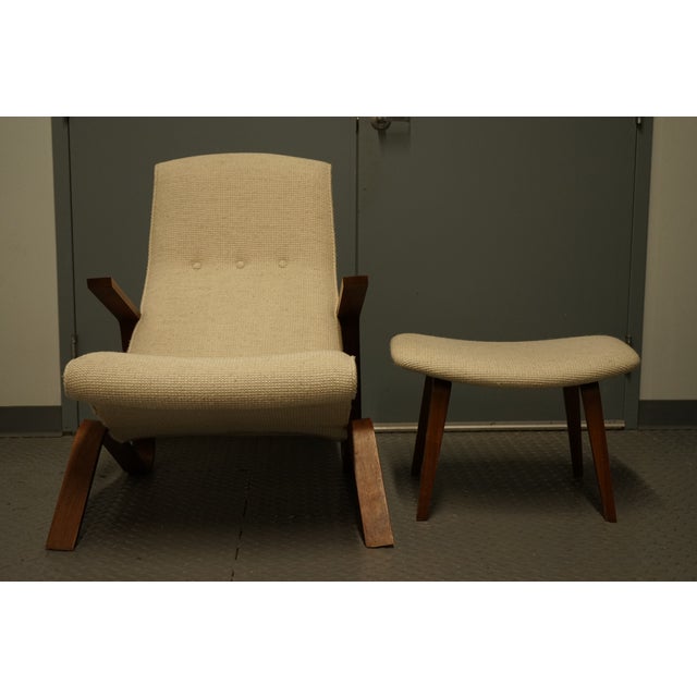 Mid-Century Modern 1960s Attributed to Eero Saarinen Grasshopper Chair and Ottoman for Knoll For Sale - Image 3 of 11