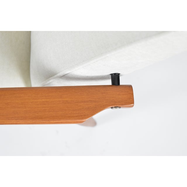 Vintage Armchair in Beige and Teak, 1970s For Sale - Image 12 of 18