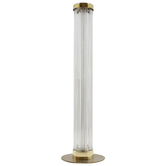 Modern Brass & Art Glass Floor Lamp from Kamenický Šenov/Preciosa, 1960 For Sale - Image 12 of 12