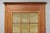 English Antique Colonial Primitive Cherry Wood Glass Front Corner China Cabinet Cupboard For Sale - Image 3 of 18