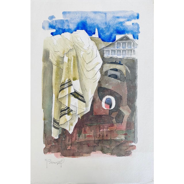 Moses Bahelfer BAGEL (1908-1995) Moses Bagel (born Moshe Bahelfer) was a Polish-born Jewish artist and graphic designer...