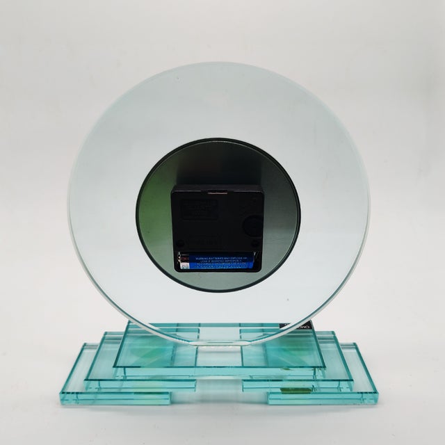 Vintage Crystal Table Clock by Omodomo, 1970s For Sale - Image 4 of 7