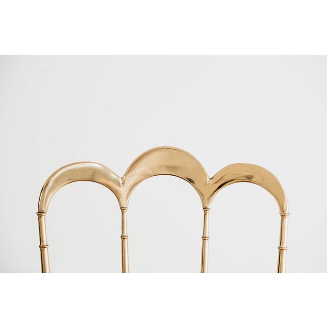 Italian 3-Arch Chiavarina Chair in Brass, 1950s For Sale - Image 6 of 12
