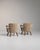Cream 1940s Mid-Century Modern Cream Wood Pair of Club Chairs For Sale - Image 8 of 12