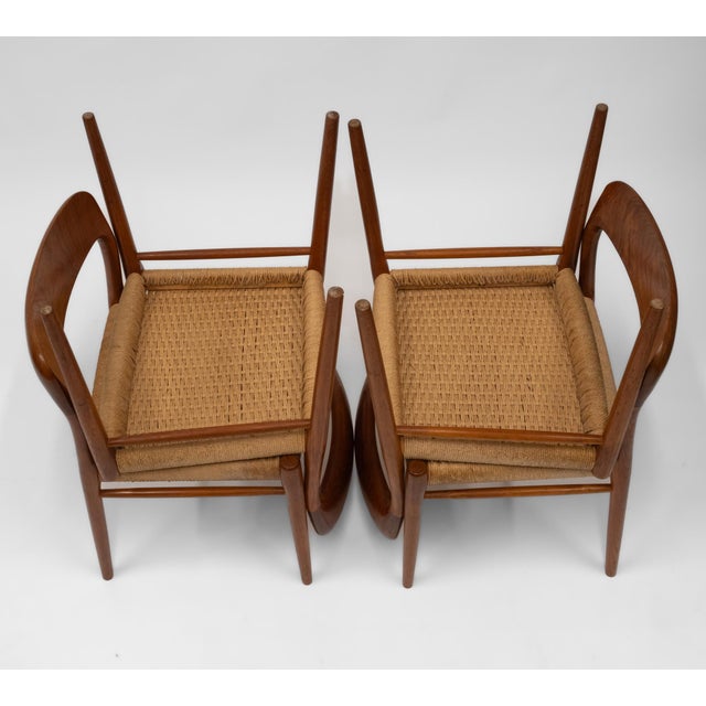 Model 75 Dining Chairs in Teak and Cord by Niels Otto (N. O.) Møller for J.L. Møllers, 1960s, Set of 4 For Sale - Image 14 of 18