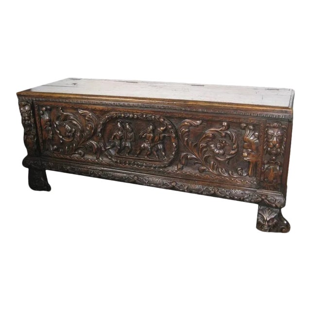 Italian Renaissance Revival Coffer Cassone For Sale