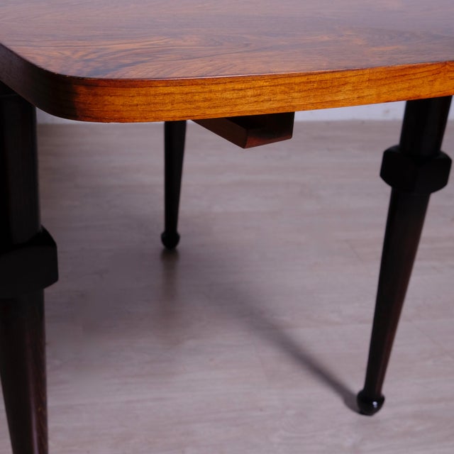 Vintage Extendable Italian Rosewood Table, 1960s For Sale - Image 10 of 14