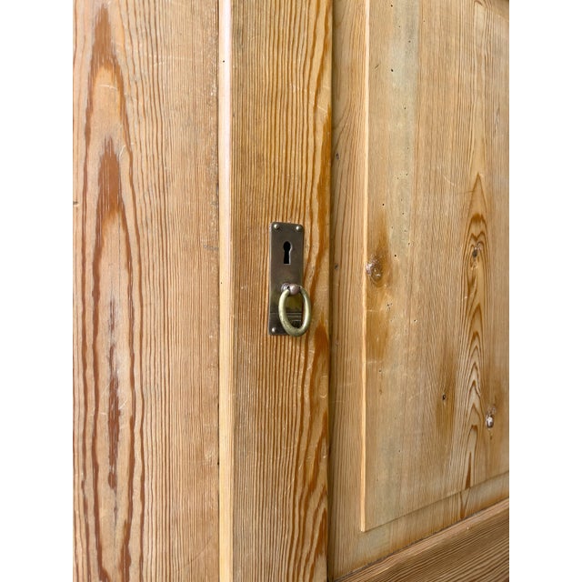 Wood Antique European Pine Wardrobe For Sale - Image 7 of 15
