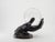 Metal Vintage Bronze Hand Sculpture Holding an Optical Crystal Ball For Sale - Image 7 of 7
