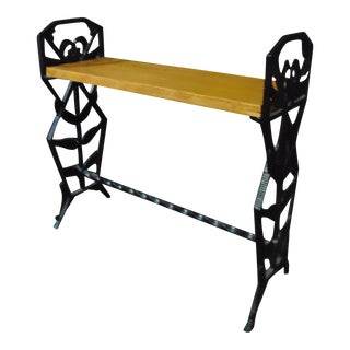 Late 19th Century Refinished Gothic Style American Bench For Sale