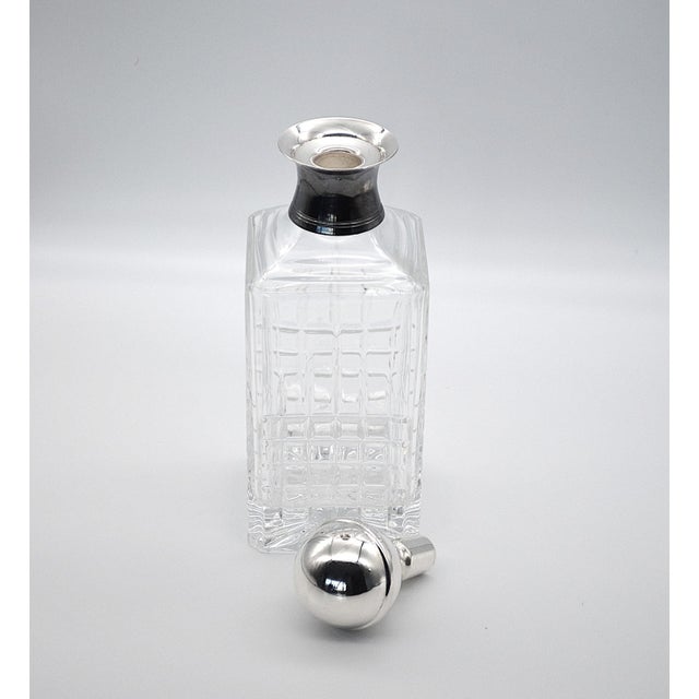 Silver Crystal Whisky Decanter by Masini Florence, 1980s For Sale - Image 8 of 9