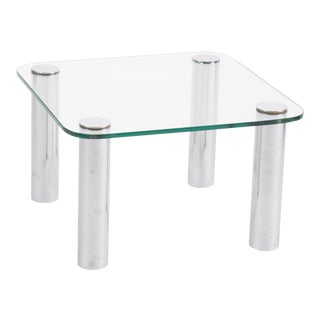 Petite Leon Rosen for Pace Chrome Side Table For Sale
