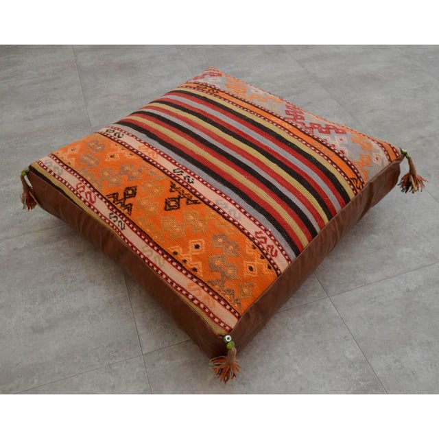 Turkish Hand Woven Floor Cushion Cover - 30? X 30? Chairish
