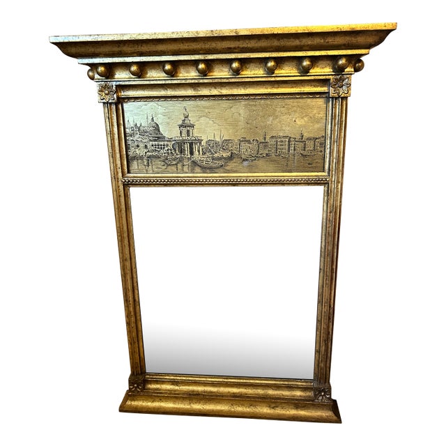 Late 20th Century John-Richard Gold Gilded Mirror For Sale
