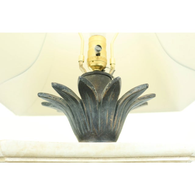 1990s Cambridge Lamps Pillar Lamp W. Shade For Sale - Image 5 of 9