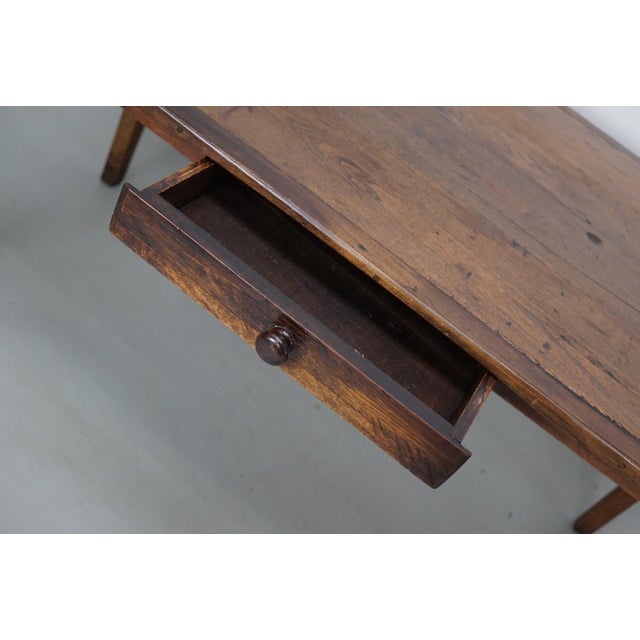 20th Century French Rustic Elm Farmhouse Dining Table, 1920s For Sale - Image 9 of 18