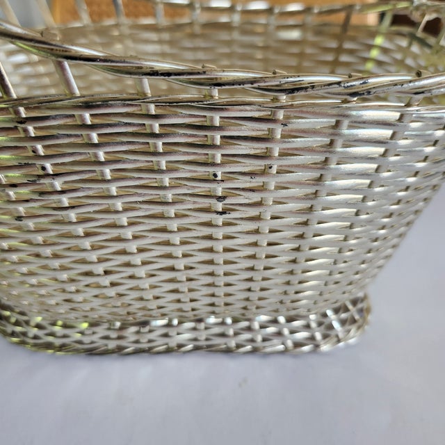 Vintage France Wine Caddy Bottle Holder in Woven Design For Sale - Image 4 of 6