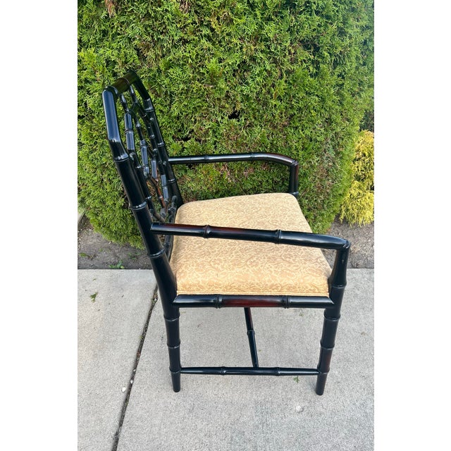 Ornamental & Decorative Materials Vintage Style Faux Bamboo Side Chair For Sale - Image 7 of 10