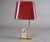 Metal French Table Lamp with Glass Fruit and Red Tole Shade, 1970s For Sale - Image 7 of 8