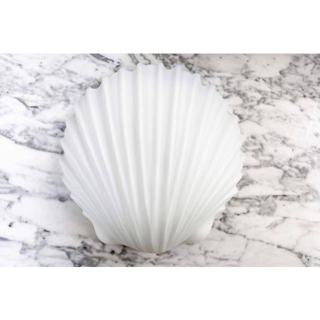 Large Shell Wall Lamp in Opal Glass from Glashütte Limburg, 1970s For Sale - Image 9 of 11