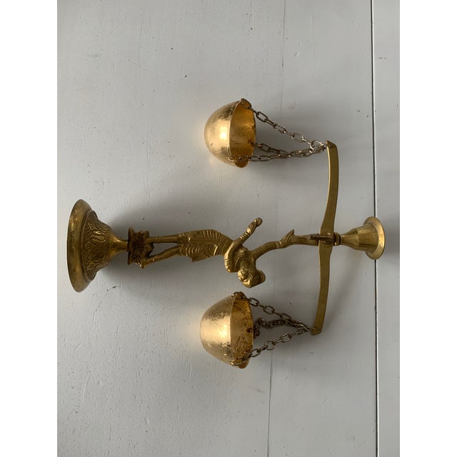 1960s Brass Figurine of Woman with Scales, 1950s For Sale - Image 5 of 18