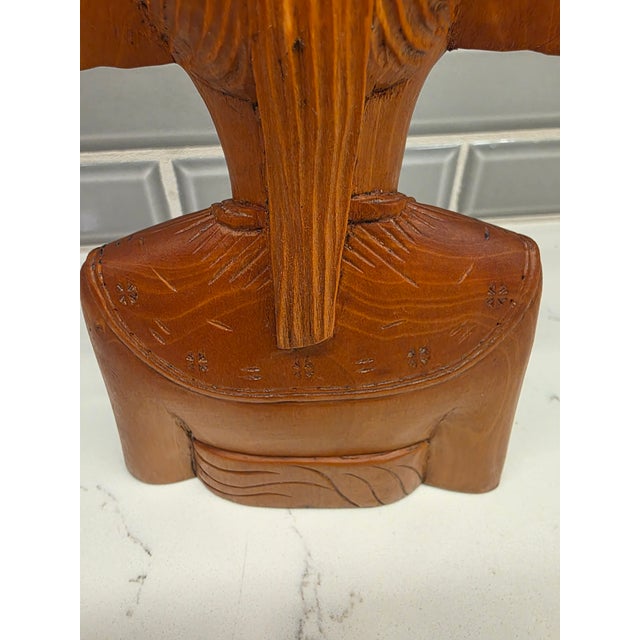 Mid-Century Balinese Art Deco Crowned Legong Dancer Bust in Premium Hardwood For Sale - Image 11 of 12