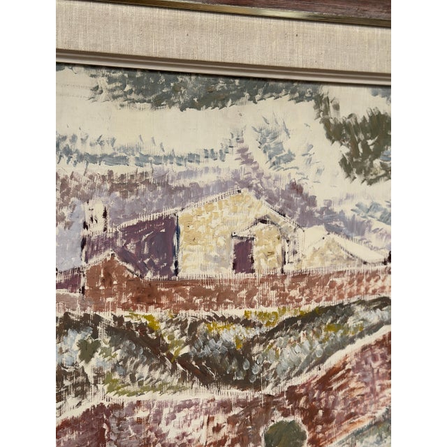 Gösta Nordblad, Landscape with Buildings, 1960s, Oil on Canvas, Framed For Sale - Image 4 of 18