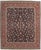 Vintage Hand-knotted Persian Tabriz rug featuring an elegant allover floral arabesque design on a dark navy field with a...