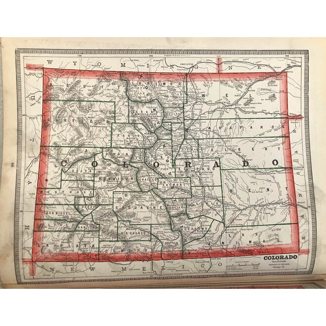 Traditional 1893 Cram Map of Texas [verso] Indian Territory [verso] Colorado For Sale - Image 3 of 3