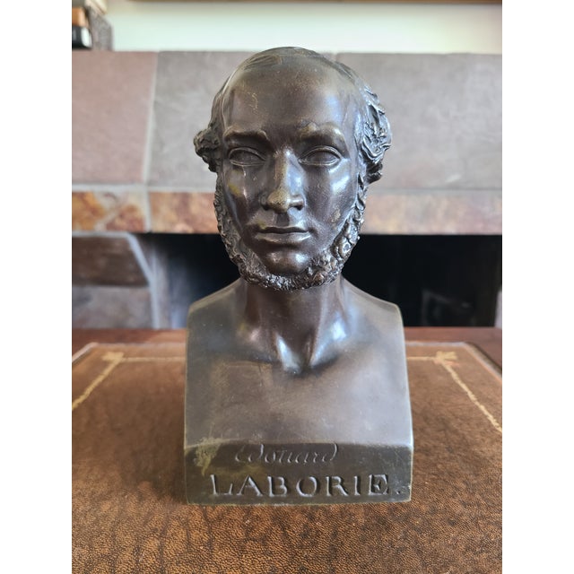 French Jean-Pierre Dantan Antique 19th Century Bronze Bust of Jean-Edouard Laborie For Sale - Image 3 of 16
