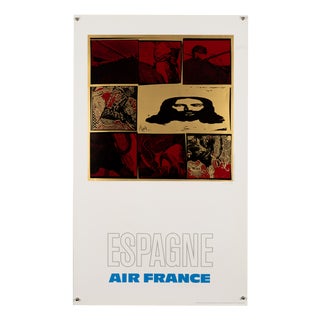 Air France Travel Poster by Raymond Pagès, Spain, 1971 For Sale