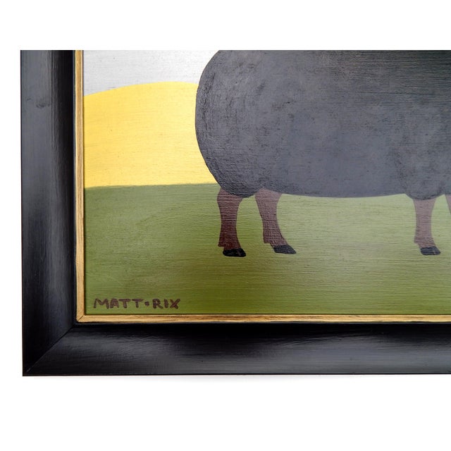 Early 21st Century Matt Rix, The Black Ram, 2000s, Oil Painting on Board, Framed For Sale - Image 5 of 9