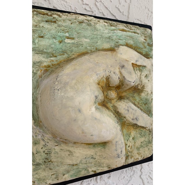 Mid-Century Modern 3-D Fiberglass Low Relief Sculpture Crouching Woman For Sale In Phoenix - Image 6 of 6