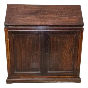 Vintage Italian Two Folds to Two Doors Lacquered Wood Cabinet
