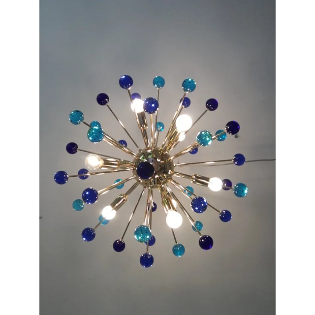 Contemporary Murano Style Glass Sputnik Multicolors Italian Handmade Chandelier from Simoeng For Sale - Image 3 of 8