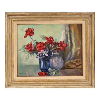American Still Life Oil Painting by Irene D Fowler For Sale