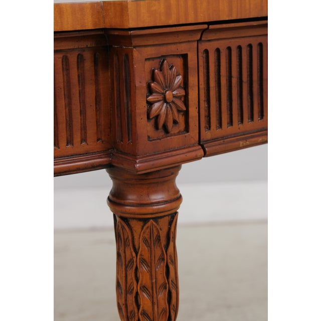 Maitland Smith Adams Satinwood 1 Drawer Console Table For Sale - Image 15 of 18