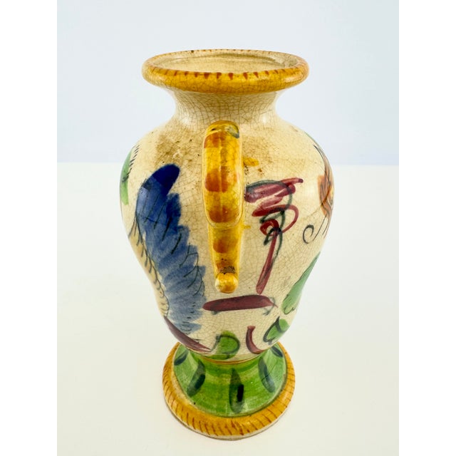Antique Japanese Hand-Painted Dragon Crackle Glaze Vase For Sale In Little Rock - Image 6 of 11