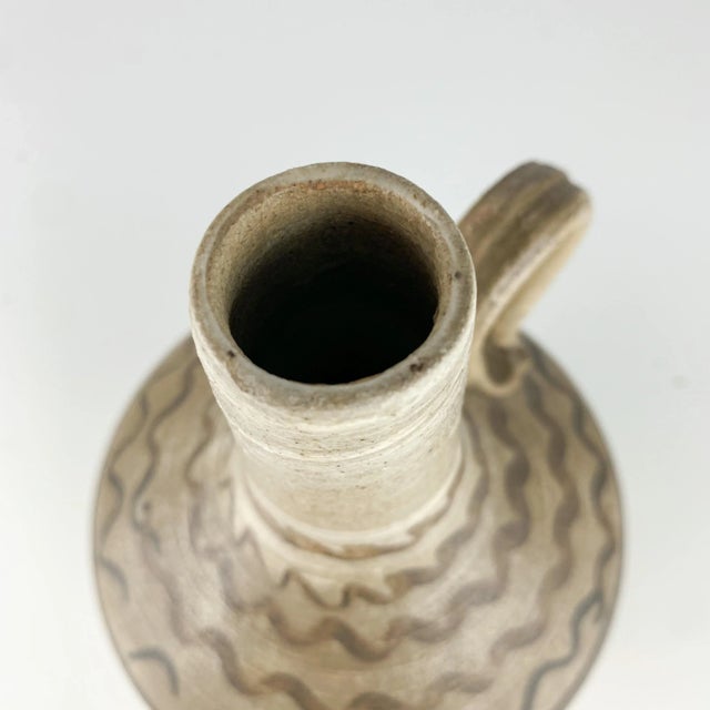 Ceramic Vintage Signed Studio Pottery Vase Urn With Handle Earth Tone Southwest Decor For Sale - Image 7 of 13