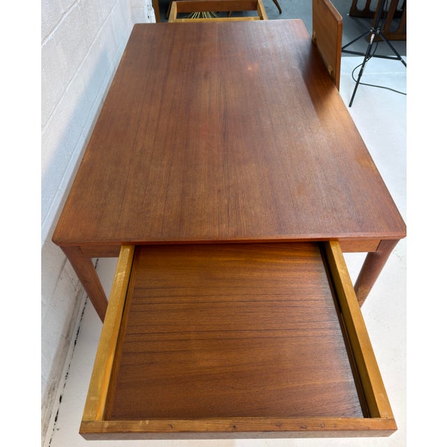 Vintage Danish Mid-Century Modern Teak Expandable Dining Table For Sale - Image 16 of 18