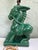 Mid 20th Century Vintage Emerald Green Glazed Ceramic Donkey Table Lamp – Art Deco Style – 22” Tall For Sale - Image 5 of 11