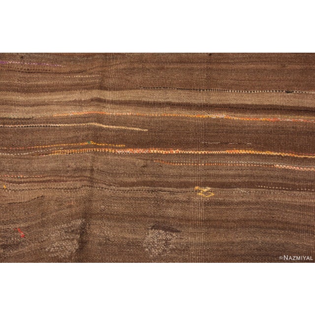 Nazmiyal Collection Vintage Brown Moroccan Kilim Rug For Sale - Image 4 of 9