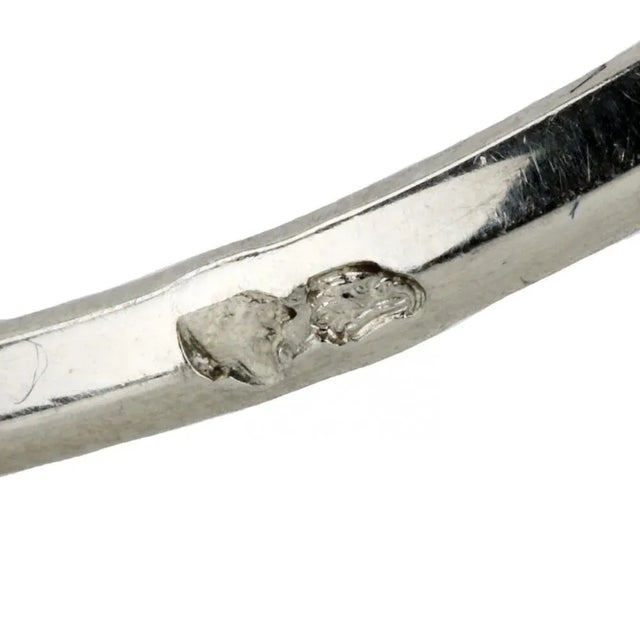 Blue Gold Ring with Sapphire and Diamonds For Sale - Image 8 of 9