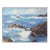 Vintage Rocky Coastline Seascape Pastel Painting For Sale