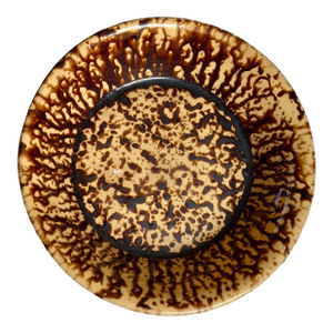 Antique Rockingham Bennington Brown Spongeware Bowl